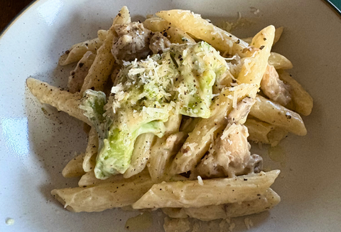 Creamy Chicken Alfredo with Mushrooms & Broccoli