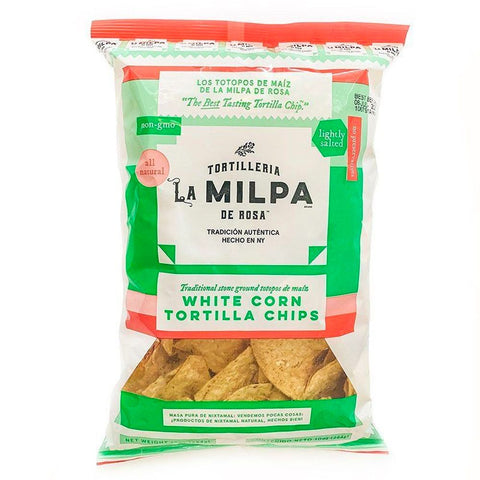 Tortilleria La Milpa De Rosa White Corn Tortilla Chips, 10 Ounce