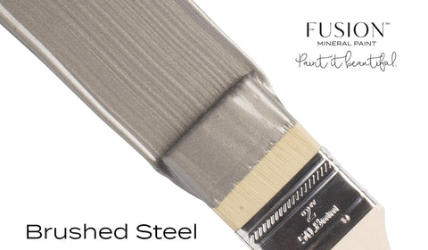 Brushed Steel Metallic Paint - Fusion Mineral Paint, Tester 1.25oz/37ml