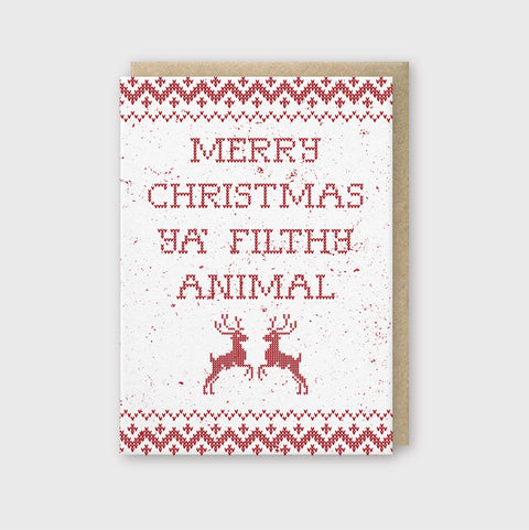 Filthy Animal Letterpress Greeting Card - Pike Street Press