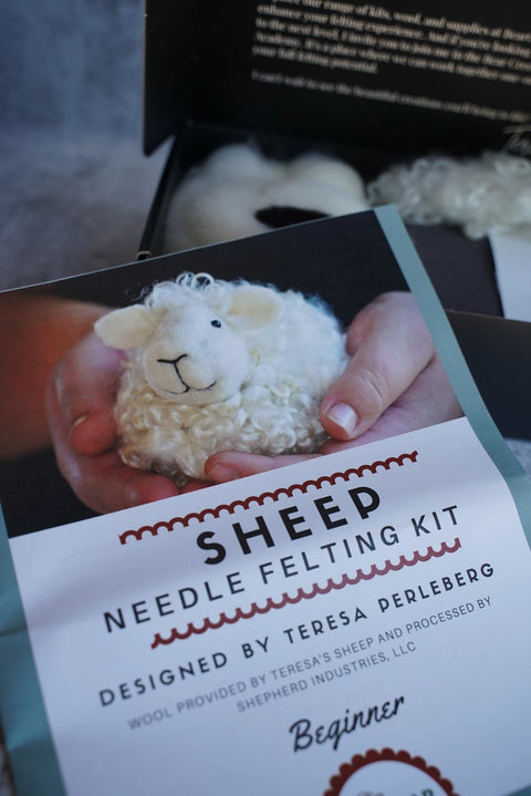White Sheep Needle Felting Kit
