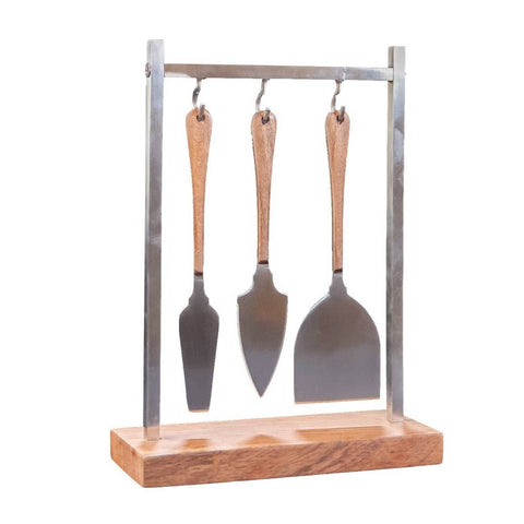 Sparta Cheese Knives on Hanging Stand