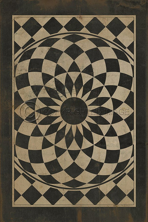 Pattern 01 "We're All Mad Here" Vinyl Floorcloth - Spicher & Co.