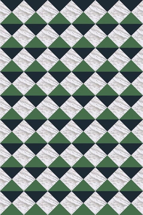 C+H Designs "Cafe Verde" Vinyl Floorcloth - Spicher & Co.