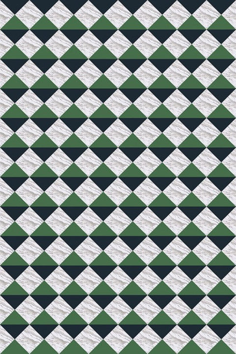 C+H Designs "Cafe Verde" Vinyl Floorcloth - Spicher & Co.