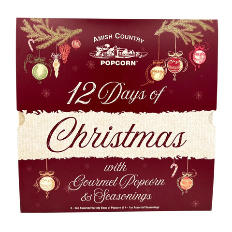 12 Days Of Christmas Gourmet Popcorn + Seasonings Advent Calendar