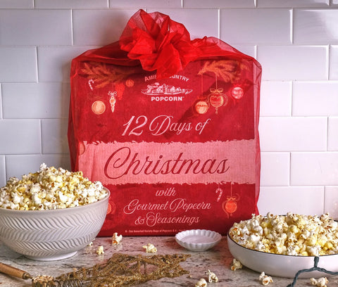 12 Days Of Christmas Gourmet Popcorn + Seasonings Advent Calendar