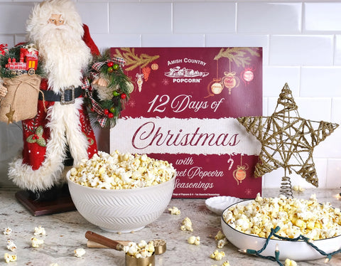 12 Days Of Christmas Gourmet Popcorn + Seasonings Advent Calendar