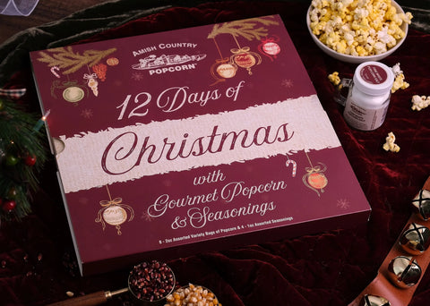 12 Days Of Christmas Gourmet Popcorn + Seasonings Advent Calendar