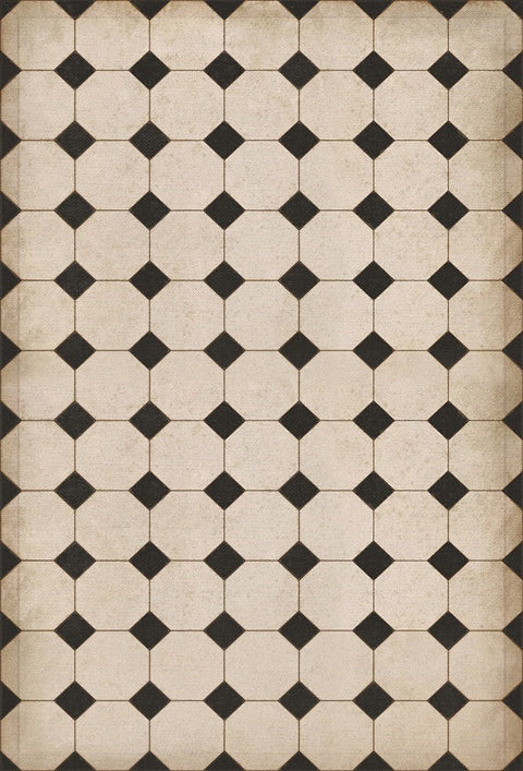 Williamsburg Octagons "Adams" Vinyl Floorcloth - Spicher & Co.