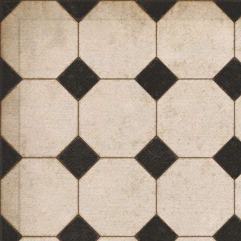 Williamsburg Octagons "Adams" Vinyl Floorcloth - Spicher & Co.