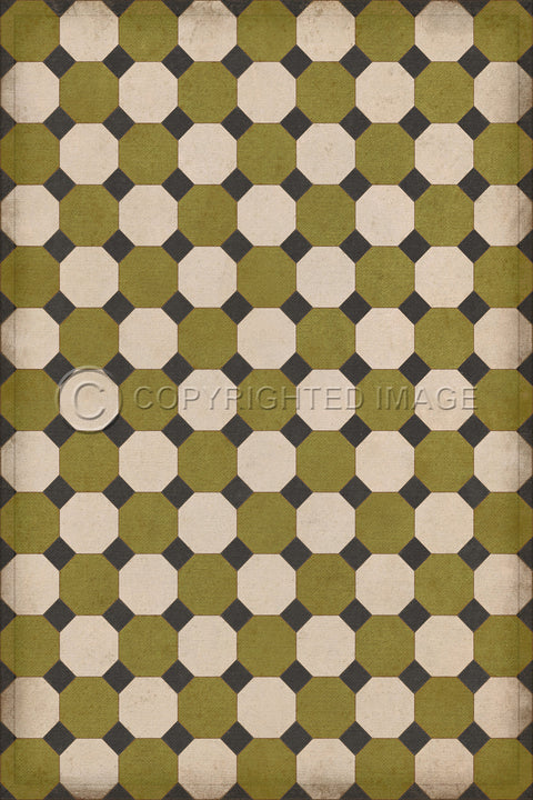 Williamsburg Octagons "Sherman" Vinyl Floorcloth - Spicher & Co.