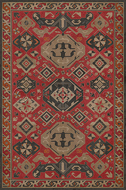 Traditional Williamsburg "All Spice" Vinyl Floorcloth - Spicher & Co.