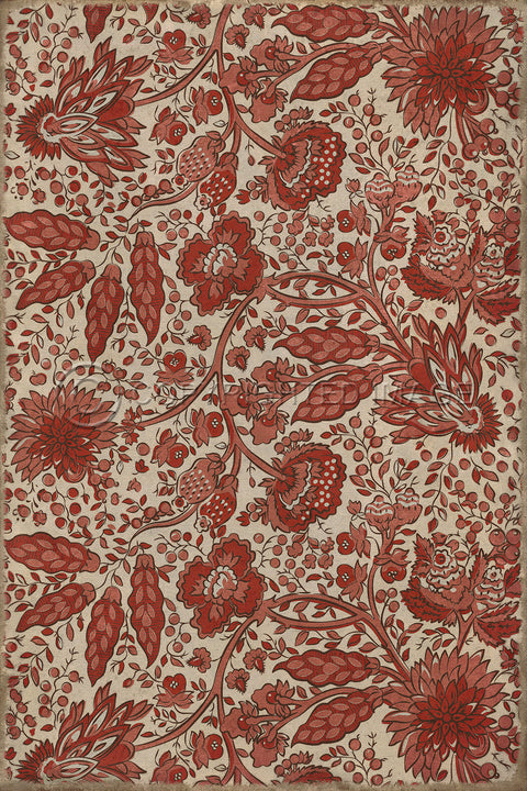Williamsburg Garden Gate "A Bird Came Down The Walk" Vinyl Floorcloth - Spicher & Co.