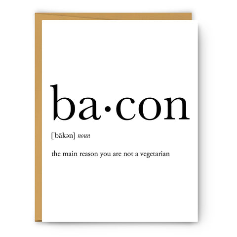 Bacon Definition Greeting Card - Footnotes