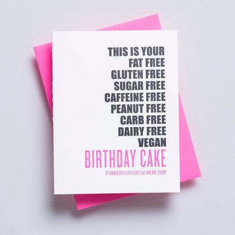 Gluten Free Birthday Greeting Card - Richie Designs