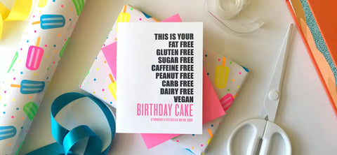 Gluten Free Birthday Greeting Card - Richie Designs