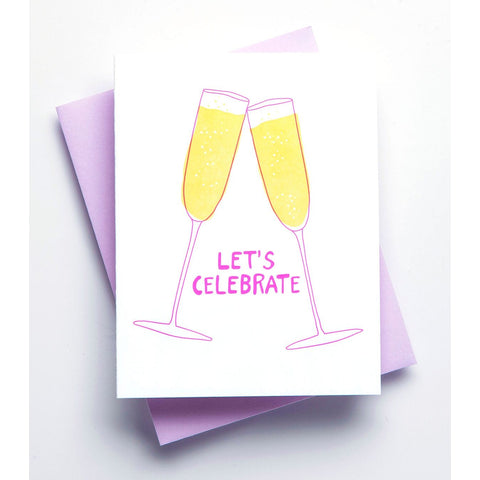 Let's Celebrate Letterpress Card - Richie Designs