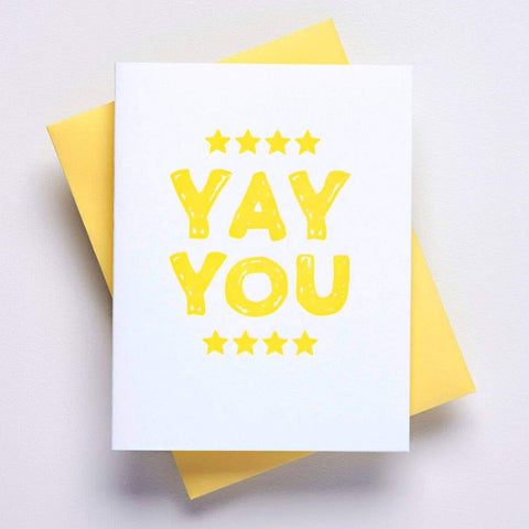 Yay You Letterpress Card