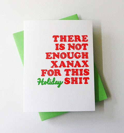 Holiday Xanax Greeting Card