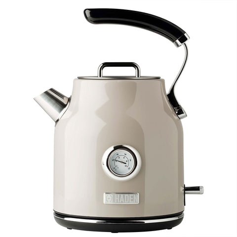 Haden Dorset 1.7 Liter Electric Water Kettle w/ 360-Degree Base, Putty & Chrome