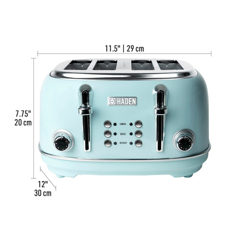 Haden Stainless Steel Retro Toaster & 1.7 Liter Stainless Steel Electric Kettle