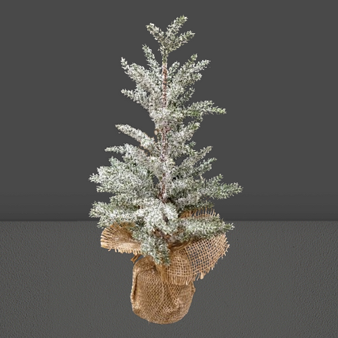 Snowy Blue Cypress Pine Tree - 16"