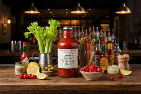 Peppadew Sriracha Bloody Mary Cocktail Mix + Mocktail Mix - Stonewall Kitchen