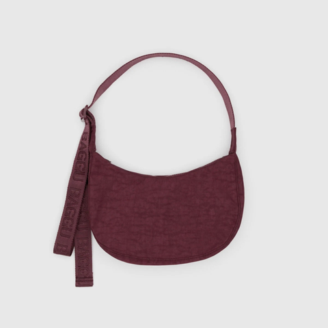 Small Nylon Crescent Bag, Mahogany - BAGGU