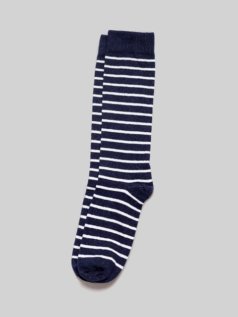 American Trench Breton Stripe Sock in Navy