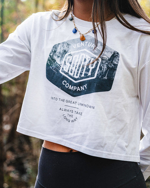 Solo Climb Womans' Long Sleeve Crop - Sooty Venture Co.