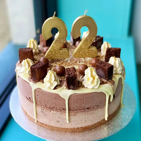 Gold Glitter Birthday Number Candle - 2
