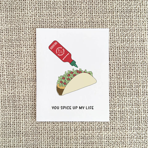 Taco & Sriracha Greeting Card - Nine Two Design