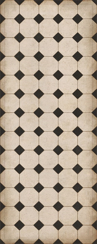 Williamsburg Octagons "Adams" Vinyl Floorcloth - Spicher & Co.