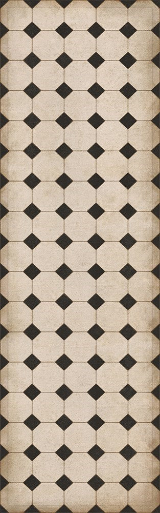 Williamsburg Octagons "Adams" Vinyl Floorcloth - Spicher & Co.