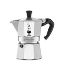 Bialetti Moka Express coffee maker on a white background