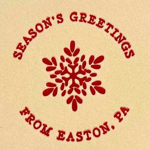 Season's Greetings From Easton, PA Mini Jotter Notebook - Ruff House Print Shop
