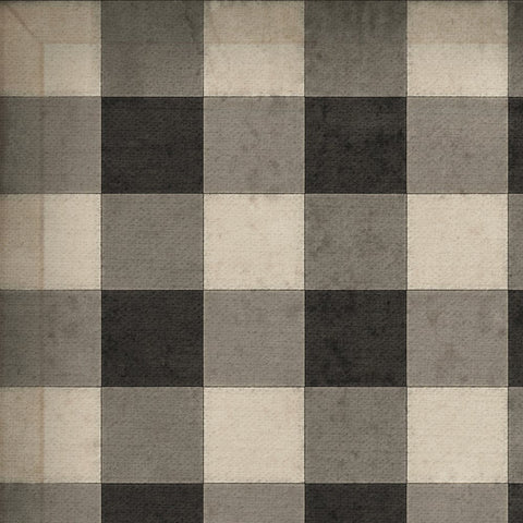 Williamsburg "Gingham Canvas- Black" Floorcloth - Spicher & Co.