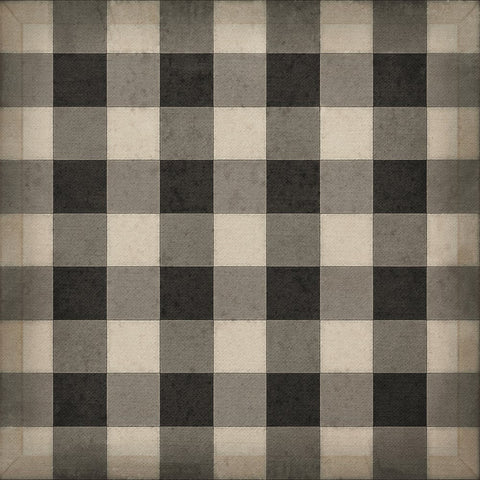 Williamsburg "Gingham Canvas- Black" Floorcloth - Spicher & Co.