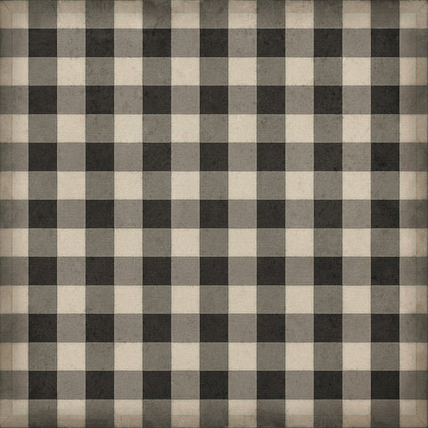 Williamsburg "Gingham Canvas- Black" Floorcloth - Spicher & Co.