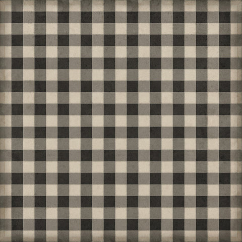 Williamsburg "Gingham Canvas- Black" Floorcloth - Spicher & Co.