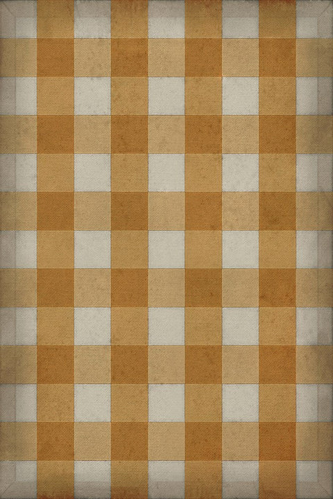 Williamsburg "Gingham Canvas- Yellow" Floorcloth - Spicher & Co.