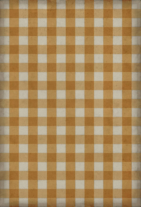 Williamsburg "Gingham Canvas- Yellow" Floorcloth - Spicher & Co.