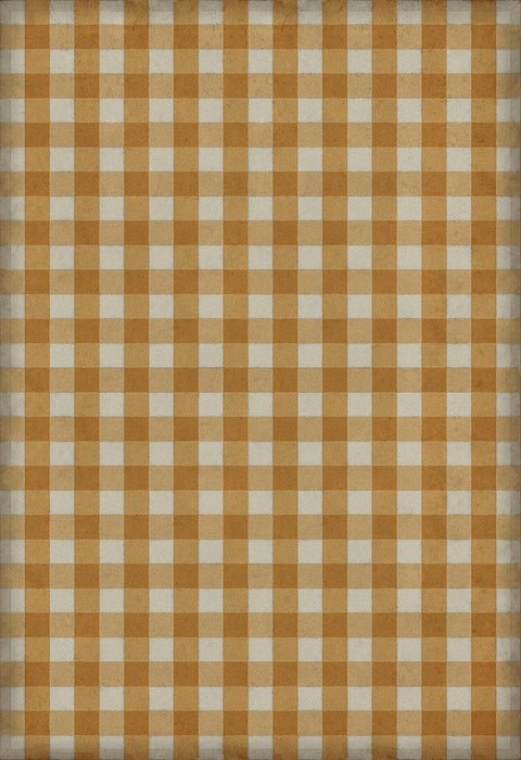 Williamsburg "Gingham Canvas- Yellow" Floorcloth - Spicher & Co.