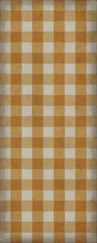 Williamsburg "Gingham Canvas- Yellow" Floorcloth - Spicher & Co.