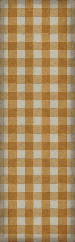 Williamsburg "Gingham Canvas- Yellow" Floorcloth - Spicher & Co.