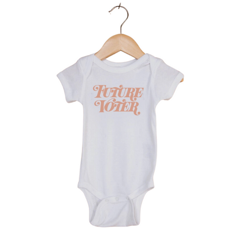 Future Voter Onesie, 0-3M, White