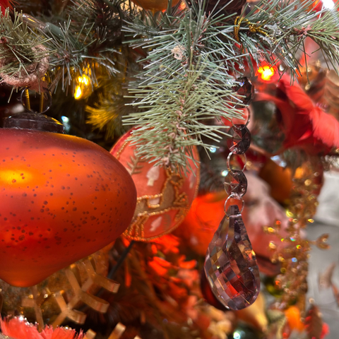 Crystal Hanging Bead Drop Ornament - Smoke