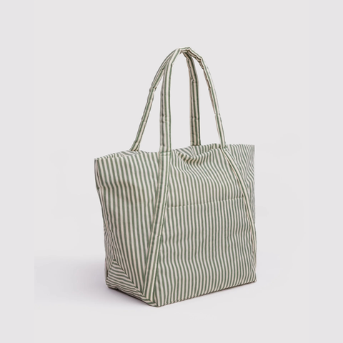 Cloud Bag, Sage Stripe - BAGGU