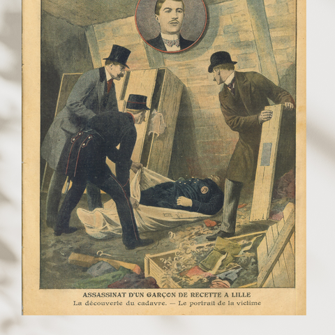 Le Petit Journal "Assassination Of A Waiter In Lille"